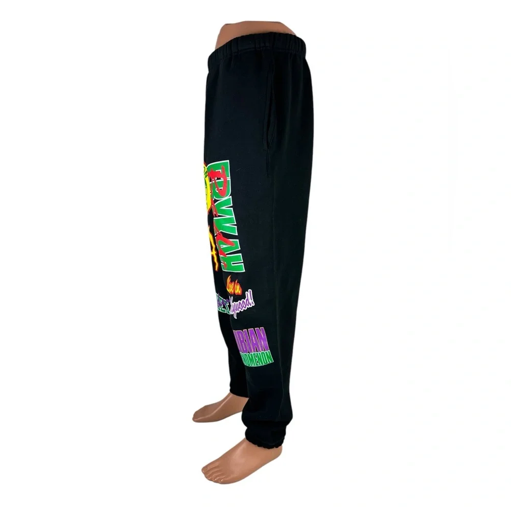 Badubotron Chinatown Market Collab Sweatpants Large Live In Hollywood Black EUC